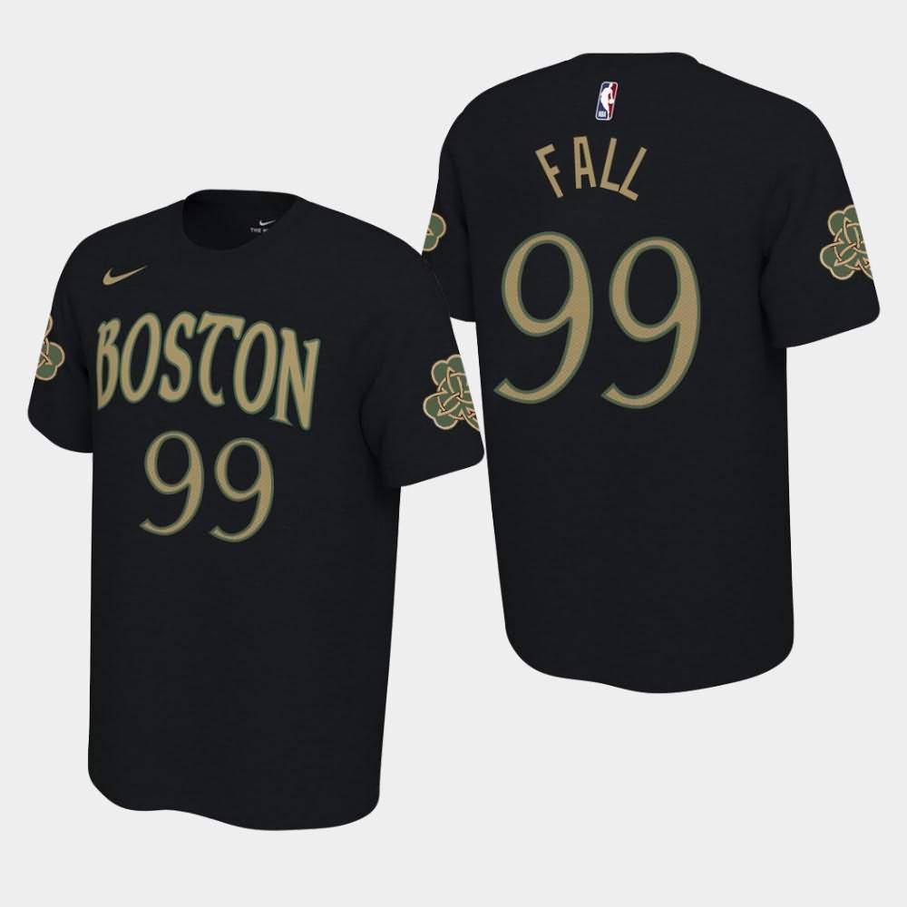 Men's Boston Celtics #99 Tacko Fall Black 2019-20 City T-Shirt FWQ86E1U