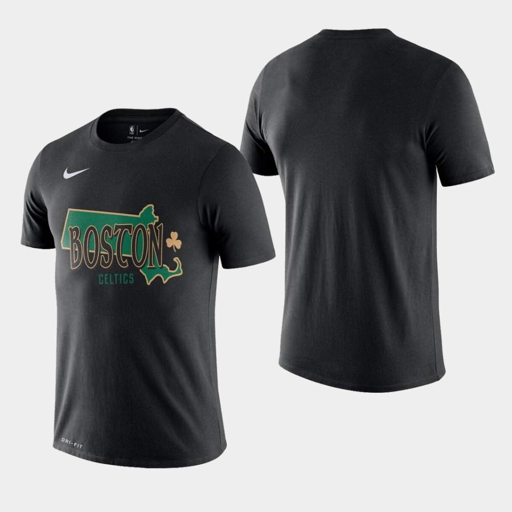 Men's Boston Celtics Black Hometown Performance City T-Shirt GNV83E2W