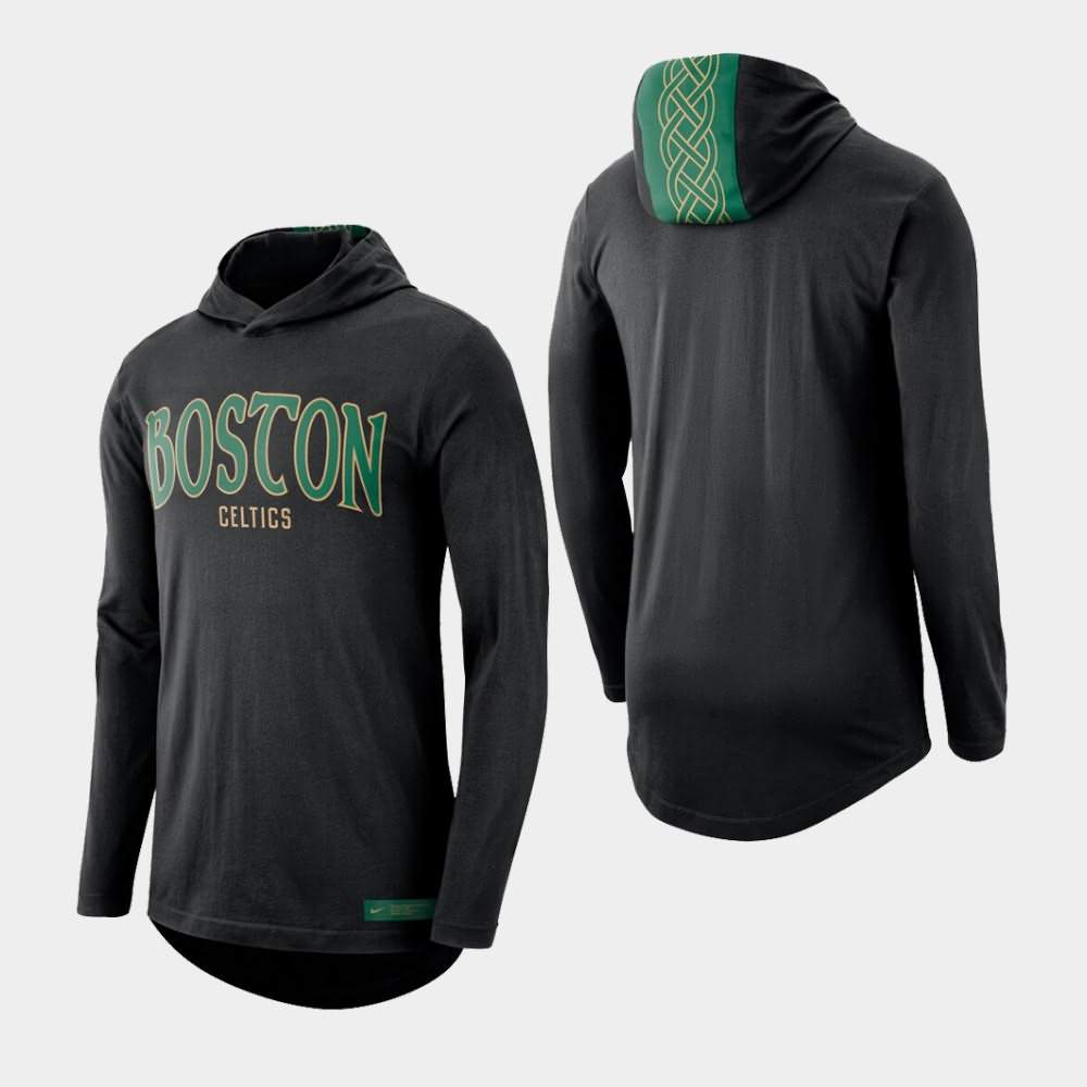 Men's Boston Celtics Black Performance Long Sleeve City T-Shirt EMZ13E7L