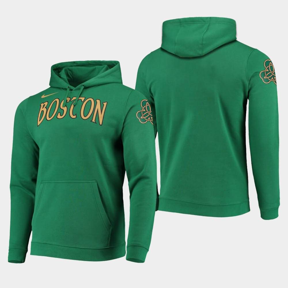 Men's Boston Celtics Kelly Green Team Pullover City Hoodie VSX56E2C