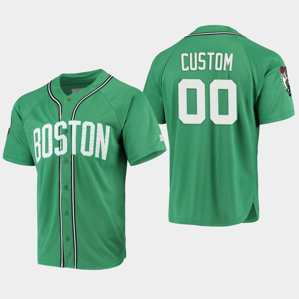 Men's Boston Celtics #00 Custom Green Legacy Baseball Jersey HUH88E5H