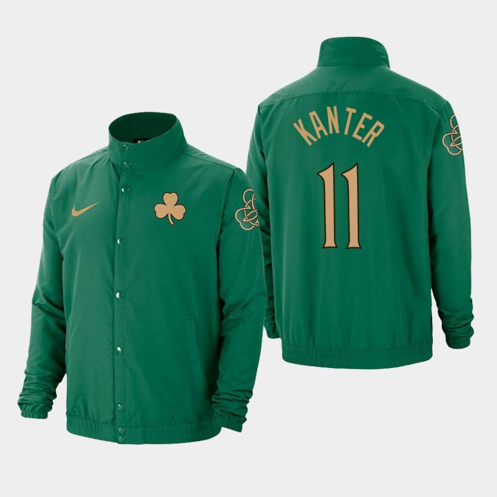 Men's Boston Celtics #11 Enes Kanter Green DNA Lightweight City Jacket RFY27E8J