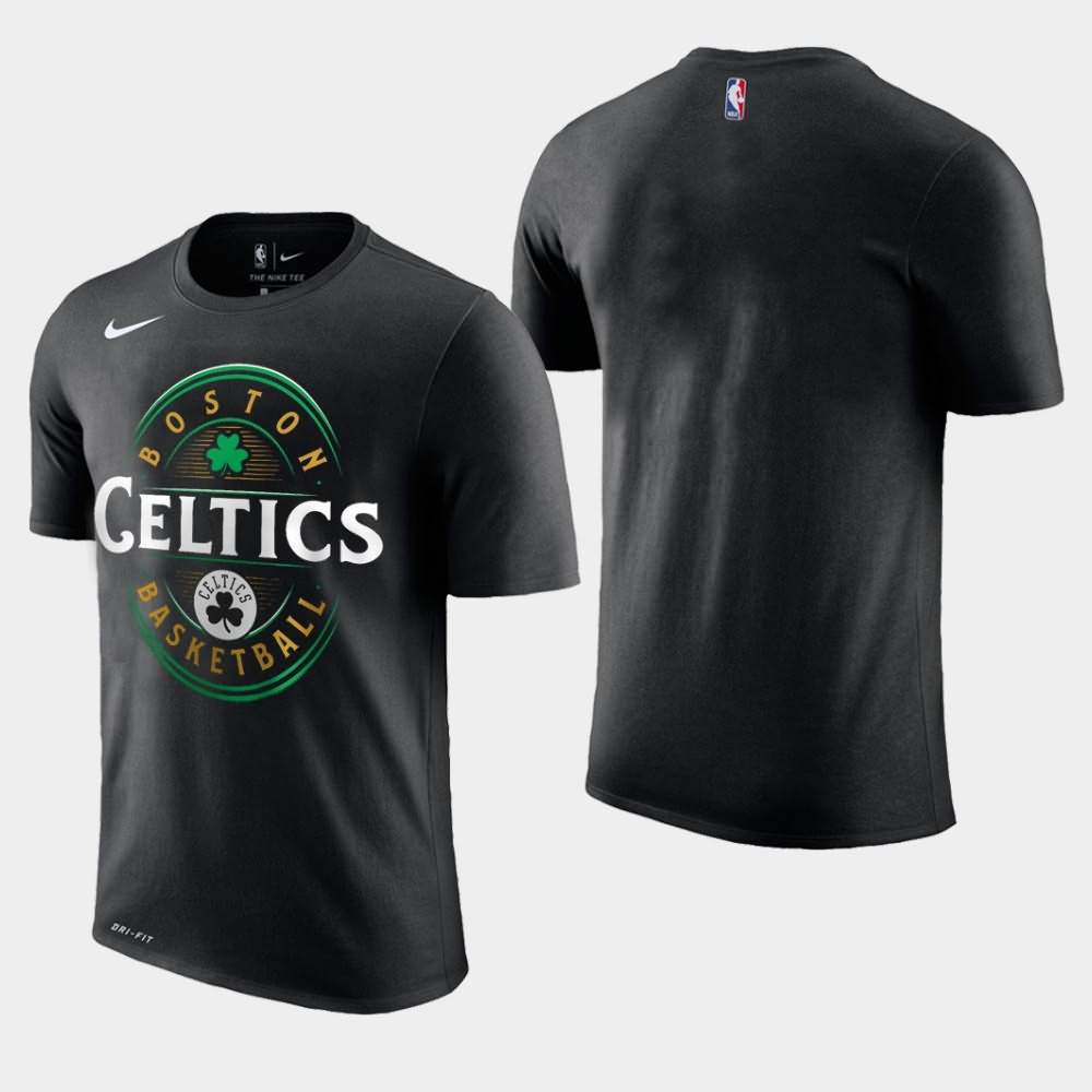 Men's Boston Celtics Black Forever Lucky T-Shirt CAW88E2T