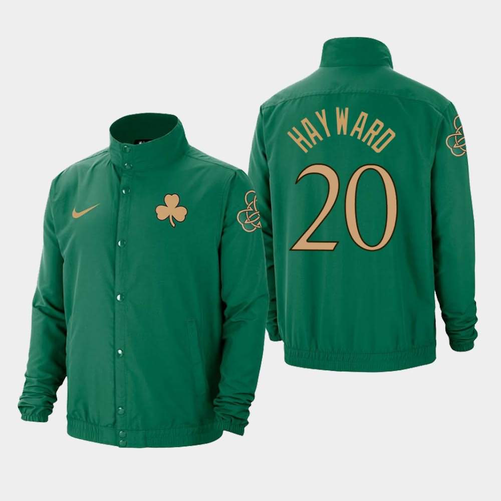 Men's Boston Celtics #20 Gordon Hayward Green DNA Lightweight City Jacket OSL22E7R