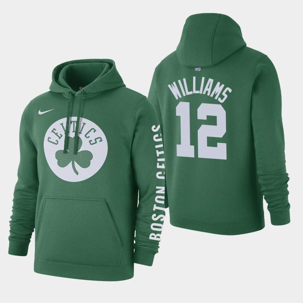 Men's Boston Celtics #12 Grant Williams Green Club Fleece Courtside Hoodie CMX22E0N