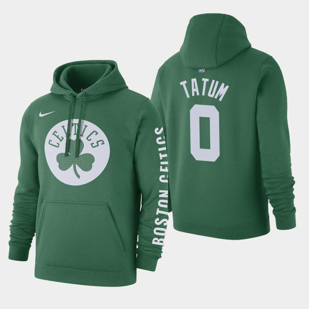 Men's Boston Celtics #0 Jayson Tatum Green Club Fleece Courtside Hoodie WMN44E8Z