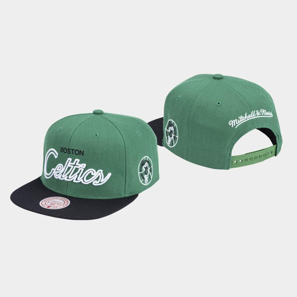 Men's Boston Celtics Green Snapback Neon Script Hat ZKF85E0P