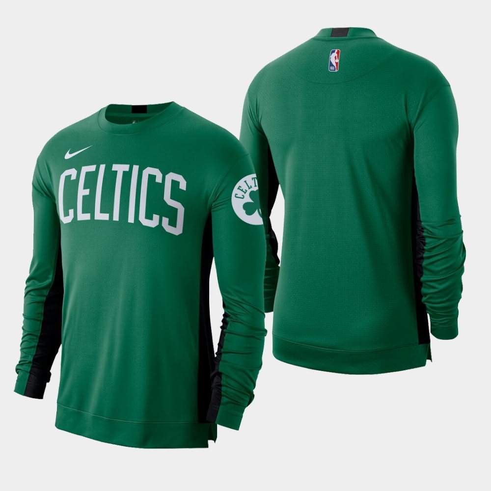 Men's Boston Celtics Kelly Green Shooting Long Sleeve Performance T-Shirt PAR05E2Q