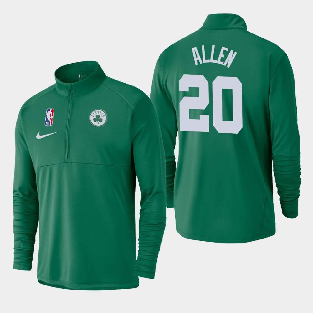 Men's Boston Celtics #20 Ray Allen Kelly Green Half-Zip Pullover Element Logo Performance Jacket LFF07E8C