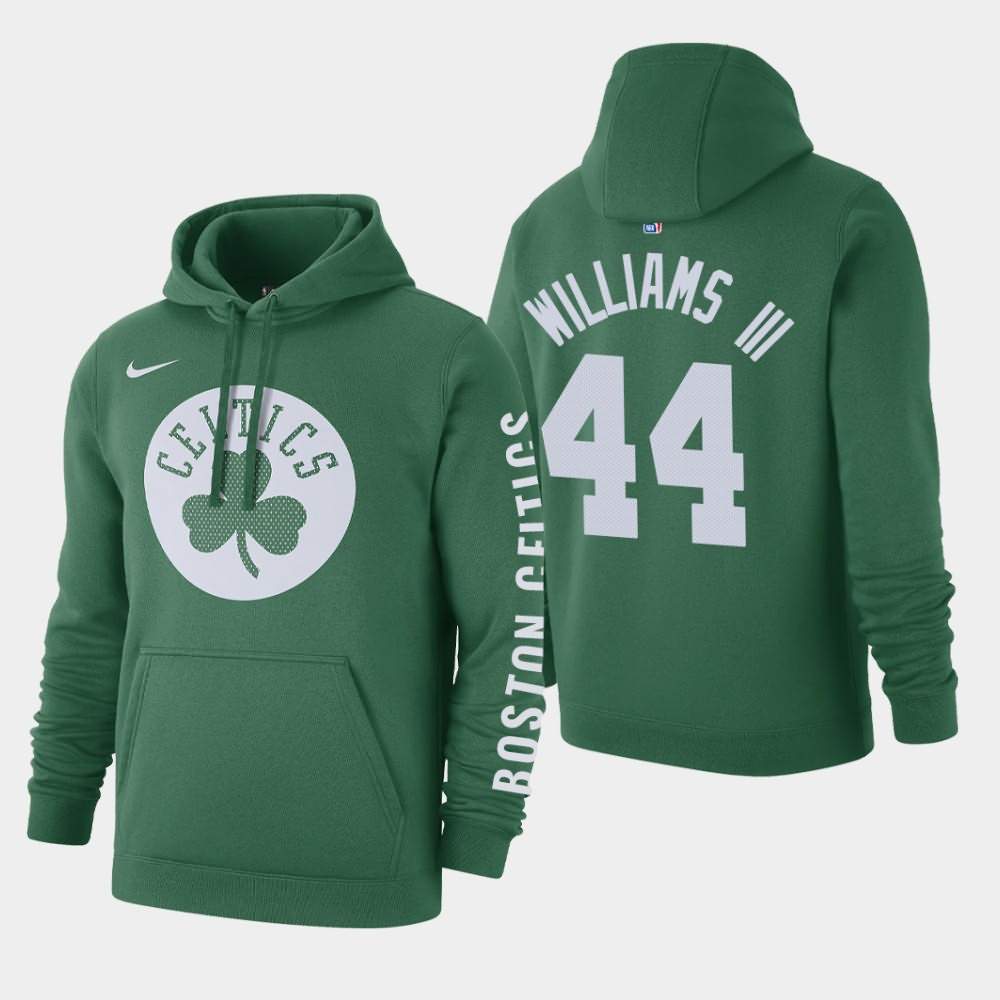 Men's Boston Celtics #44 Robert Williams III Green Club Fleece Courtside Hoodie OBZ45E5F