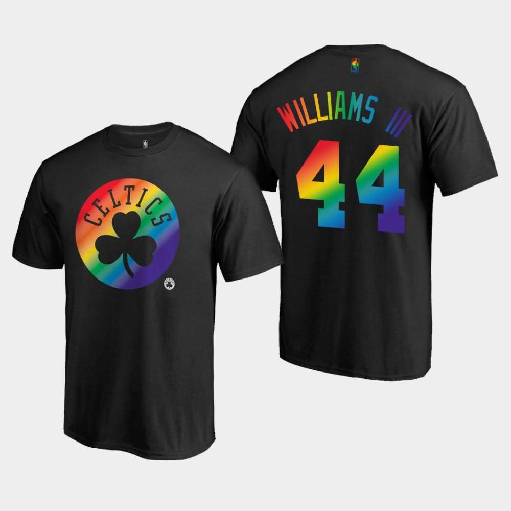 Men's Boston Celtics #44 Robert Williams III Black Team Pride Logo T-Shirt UJP80E1K