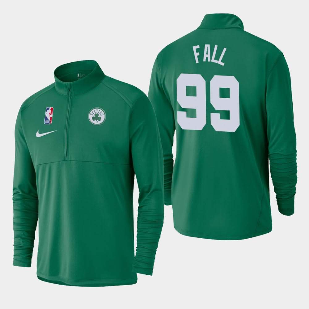 Men's Boston Celtics #99 Tacko Fall Kelly Green Half-Zip Pullover Element Logo Performance Jacket MHY70E4F