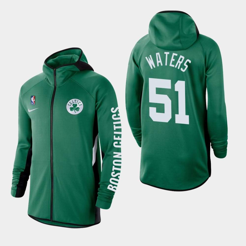 Men's Boston Celtics #51 Tremont Waters Kelly Green Therma Flex Full-Zip Authentic Showtime Performance Hoodie XLK83E3A