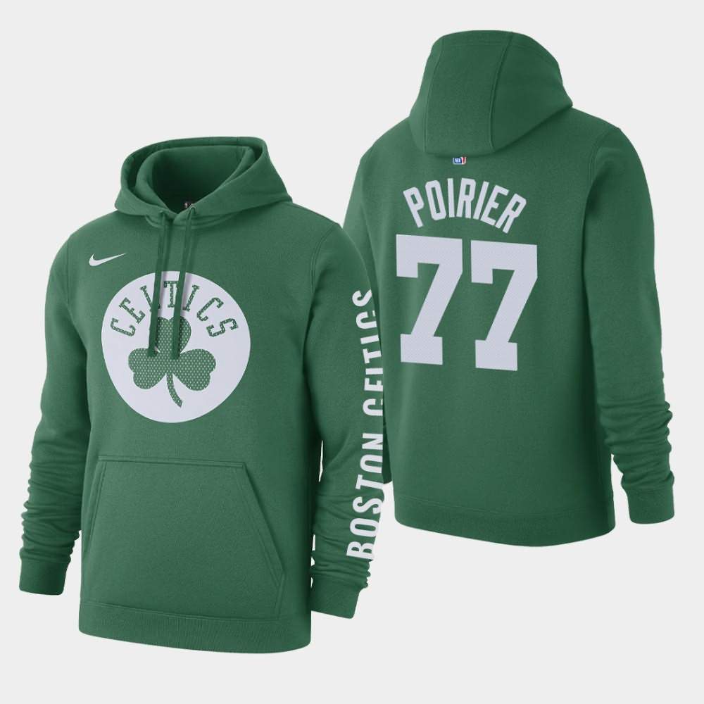 Men's Boston Celtics #77 Vincent Poirier Green Club Fleece Courtside Hoodie LXB71E8X