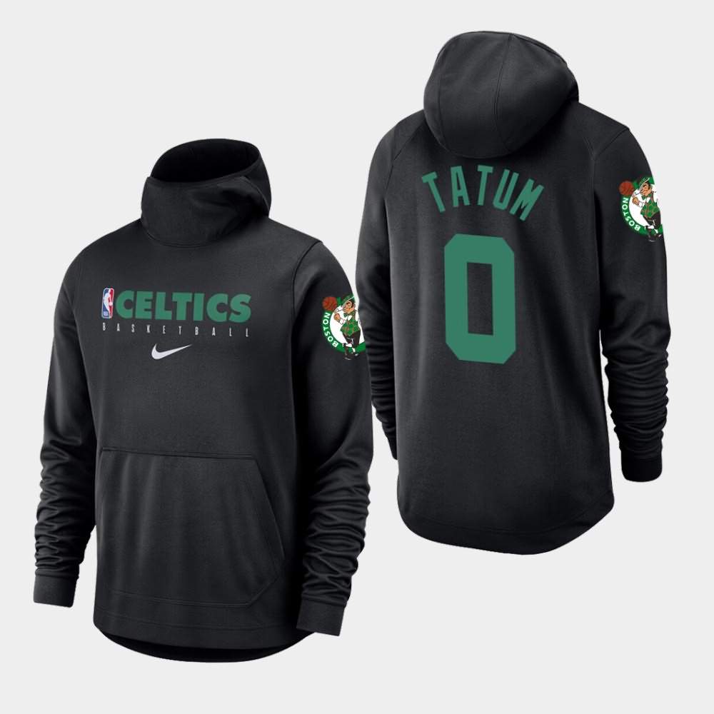 Men's Boston Celtics #0 Jayson Tatum Black 2019-20 Spotlight Hoodie ALN74E3I