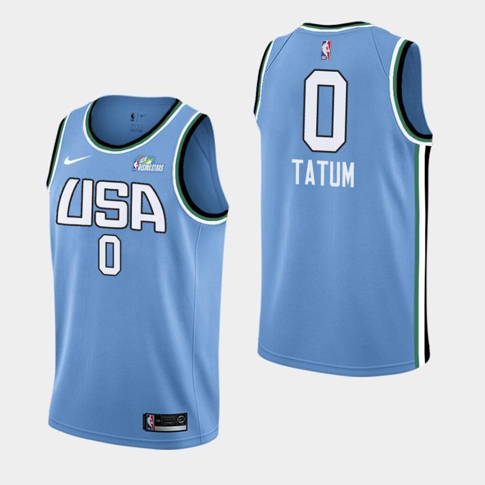 Men's Boston Celtics #0 Jayson Tatum Blue 2019 All-Star Jersey STV48E6O