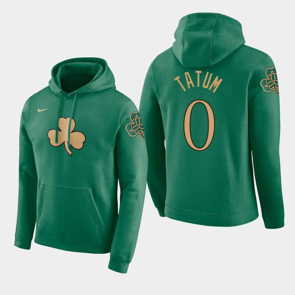 Men's Boston Celtics #0 Jayson Tatum Kelly Green 2020 Season City Hoodie FEI05E4I