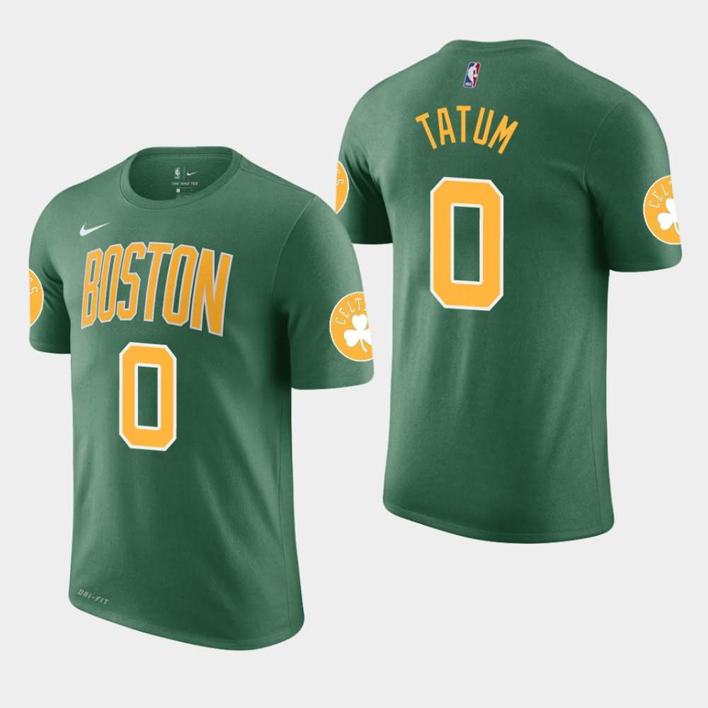 Men's Boston Celtics #0 Jayson Tatum Green Edition Earned T-Shirt NMW03E6M