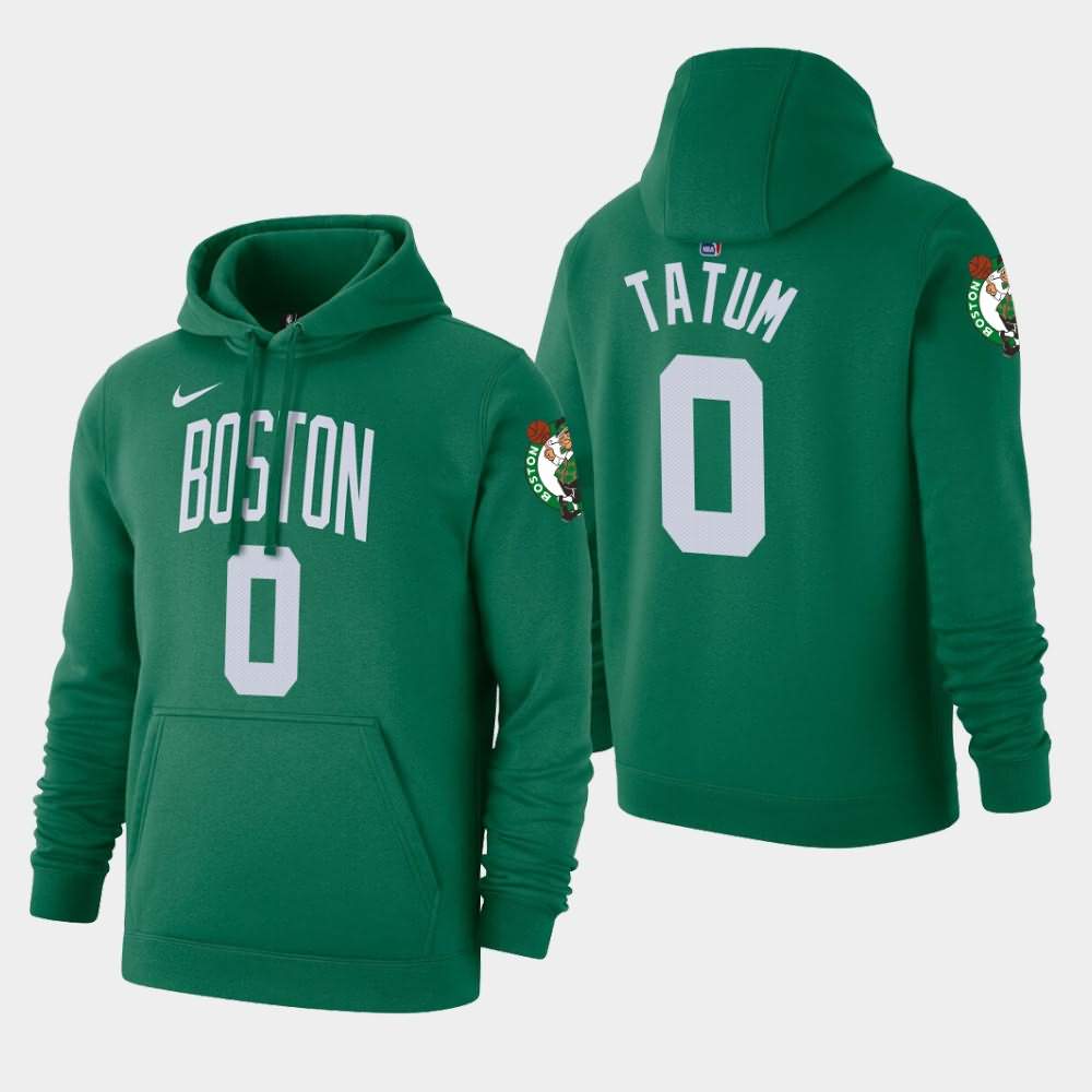 Men's Boston Celtics #0 Jayson Tatum Kelly Green 2020 Season Icon Hoodie FAV70E6G