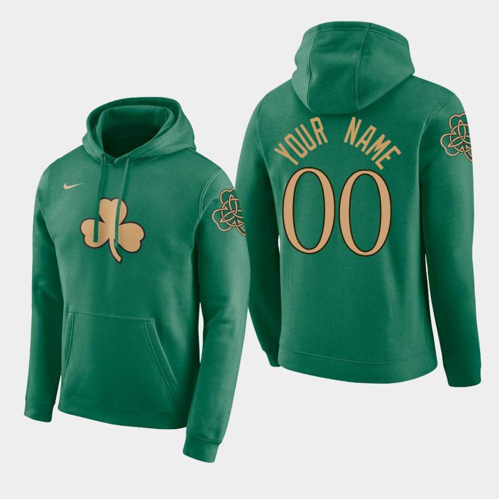 Men's Boston Celtics #00 Custom Kelly Green 2020 Season City Hoodie LEJ68E4R