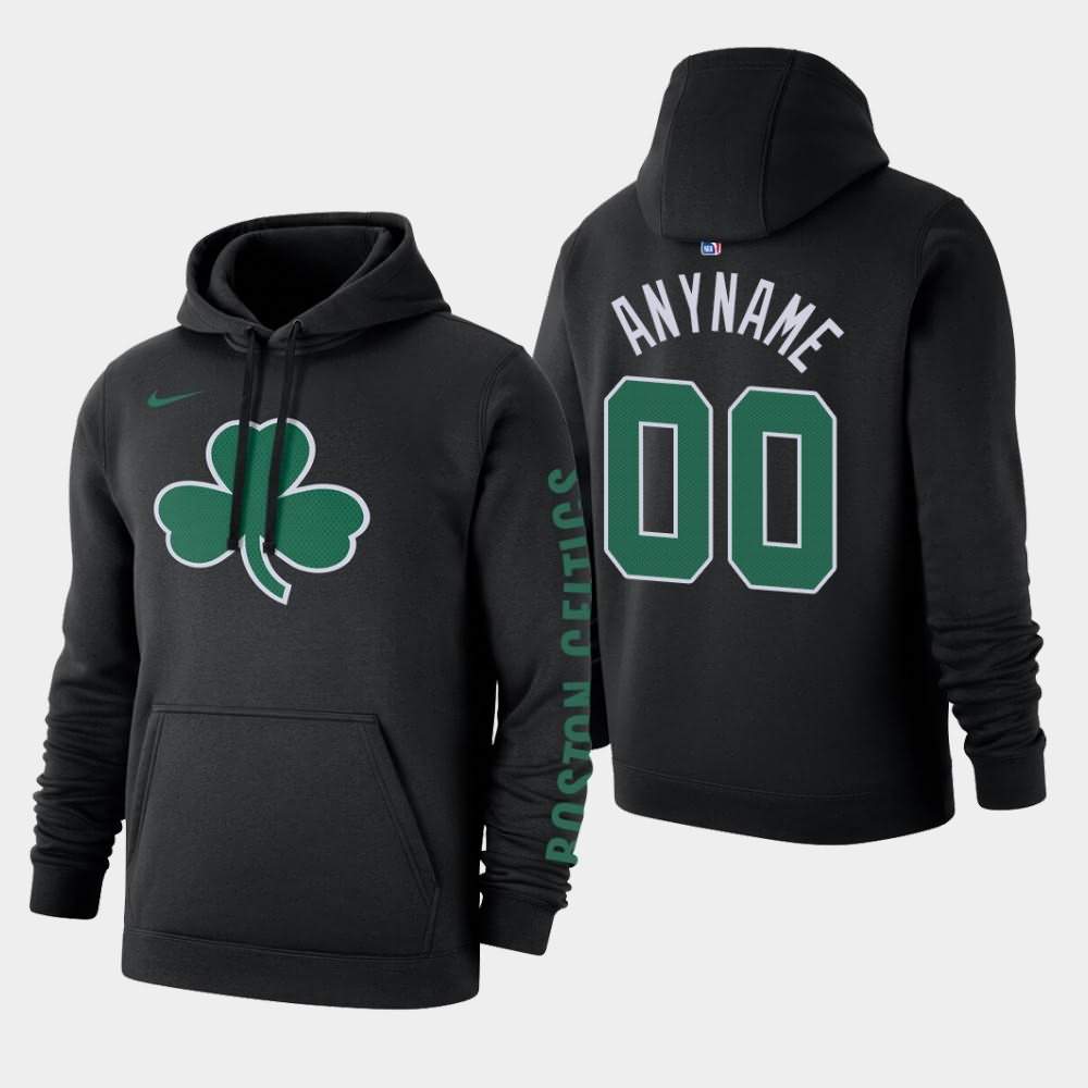 Men's Boston Celtics #00 Custom Black 2020 Season Statement Hoodie RWR76E8I