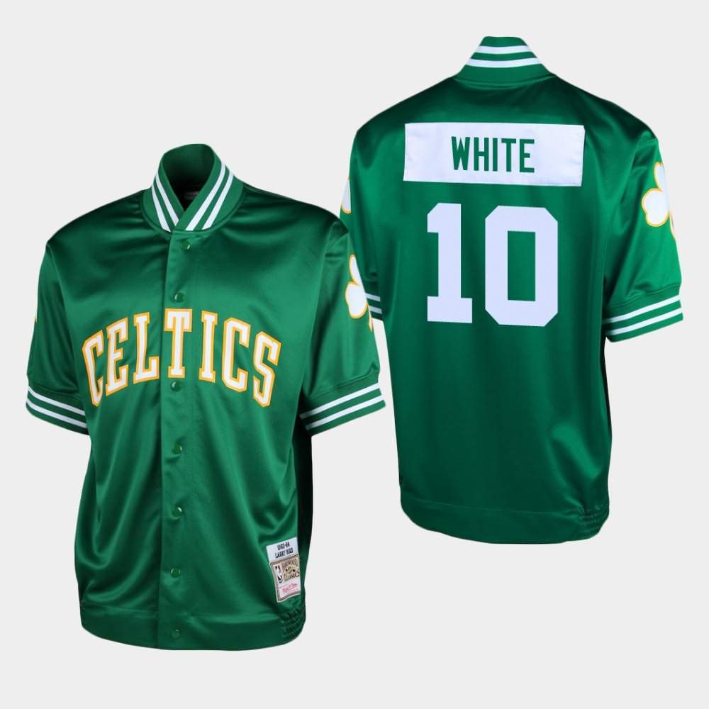 Men's Boston Celtics #10 Jo Jo White Green Shooting T-Shirt IAU62E5H