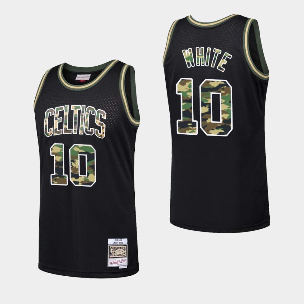 Men's Boston Celtics #10 Jo Jo White Black Straight Fire Camo Jersey ICE72E2H