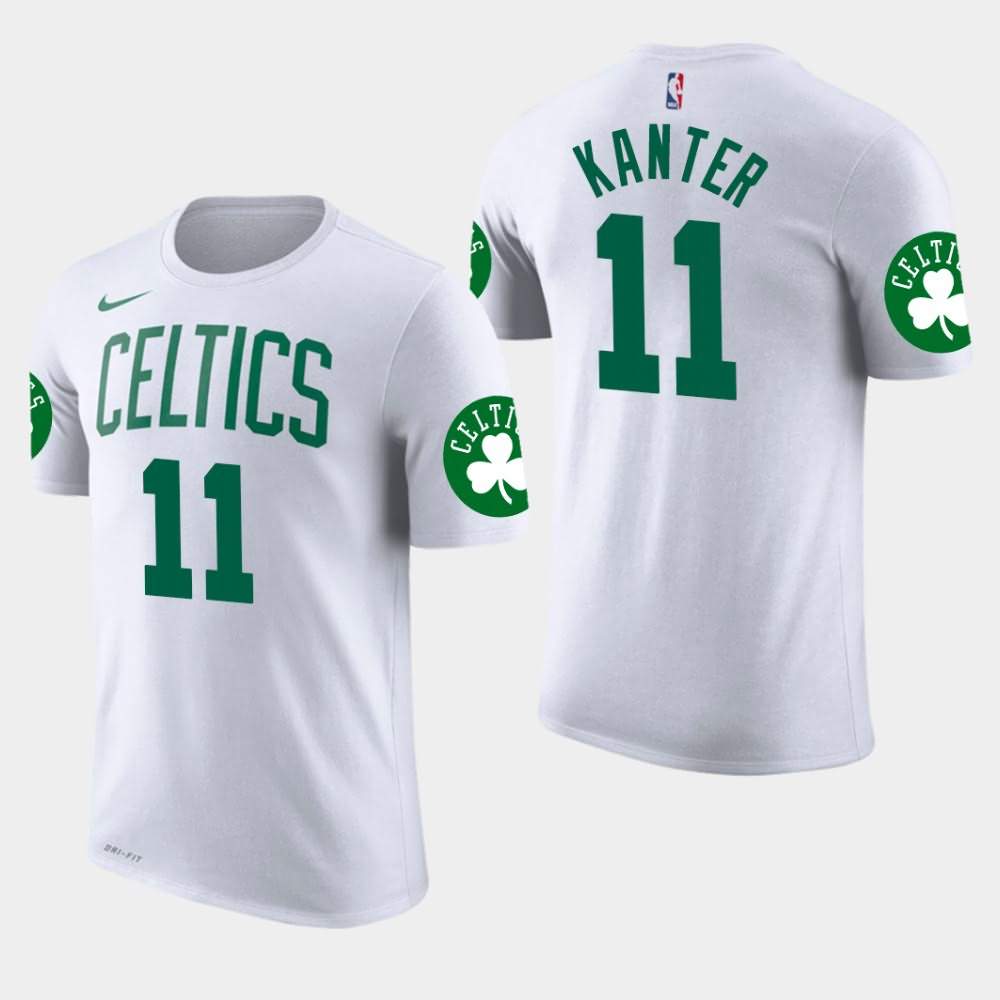 Men's Boston Celtics #11 Enes Kanter White Edition Association T-Shirt WAW10E5M