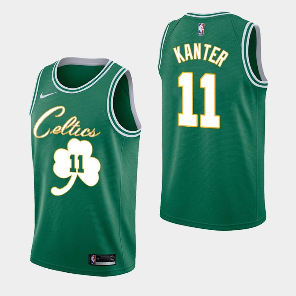 Men's Boston Celtics #11 Enes Kanter Green Fashion Forever Lucky Jersey LHY80E5P
