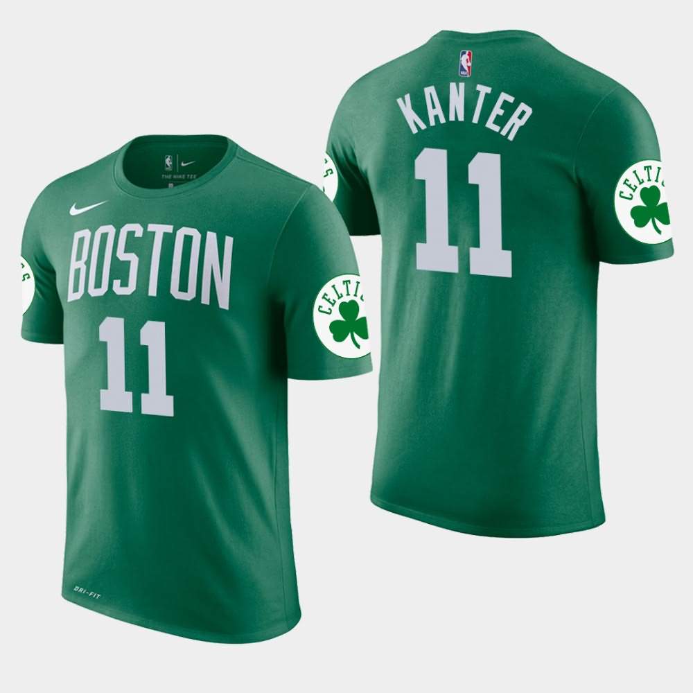 Men's Boston Celtics #11 Enes Kanter Green Edition Icon T-Shirt ZXF63E1F