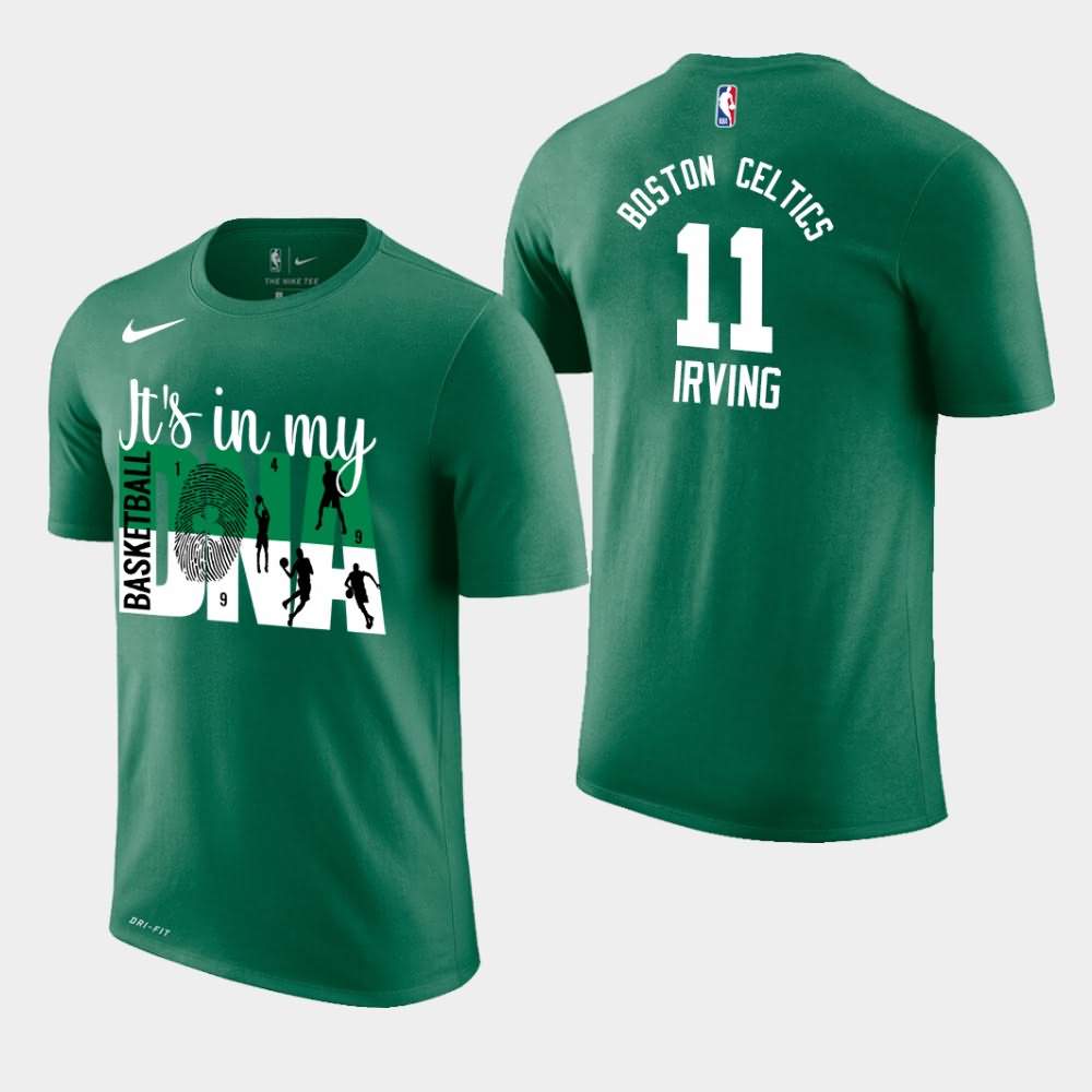 Men's Boston Celtics #11 Kyrie Irving Green Name & Number DNA T-Shirt UDT70E8K