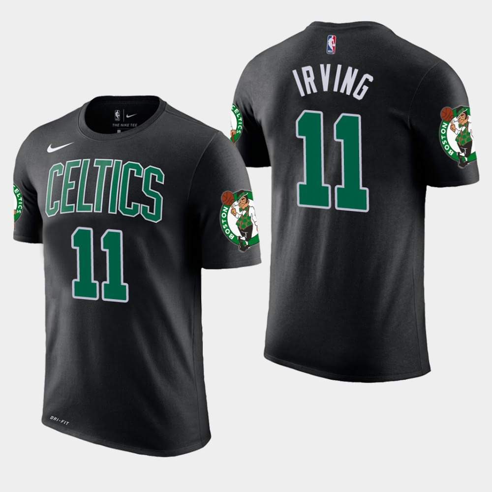 Men's Boston Celtics #11 Kyrie Irving Black Edition Statement T-Shirt OGD32E2D