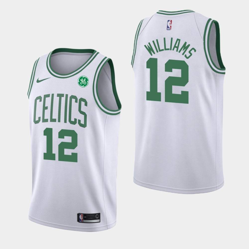 Men's Boston Celtics #12 Grant Williams White Association Jersey IJH66E8G