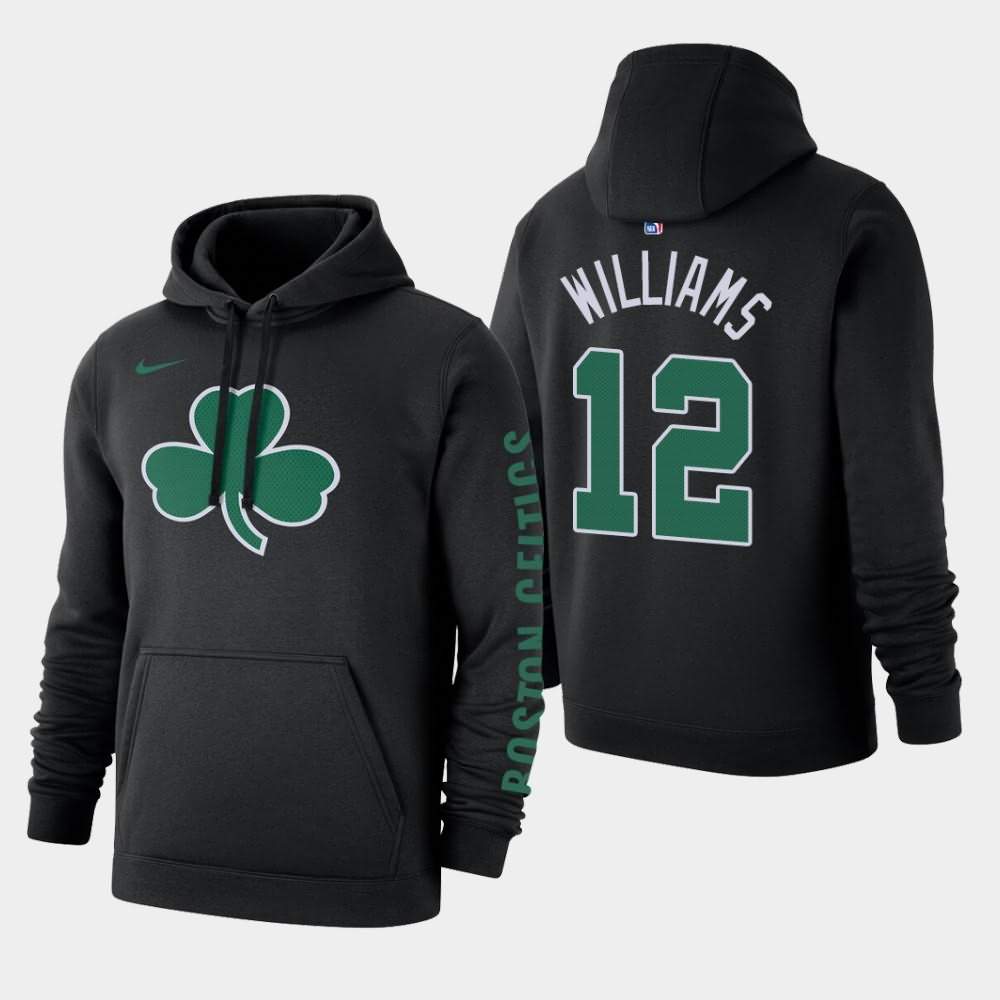 Men's Boston Celtics #12 Grant Williams Black 2020 Season Statement Hoodie PWG70E1C