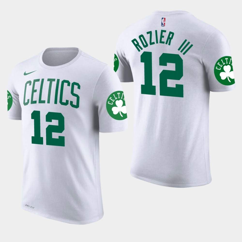 Men's Boston Celtics #12 Terry Rozier III White Edition Association T-Shirt HJL12E5Y