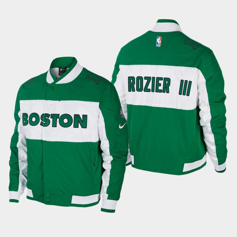 Men's Boston Celtics #12 Terry Rozier III Green Full-Zip Courtside Icon Jacket FKG26E2S