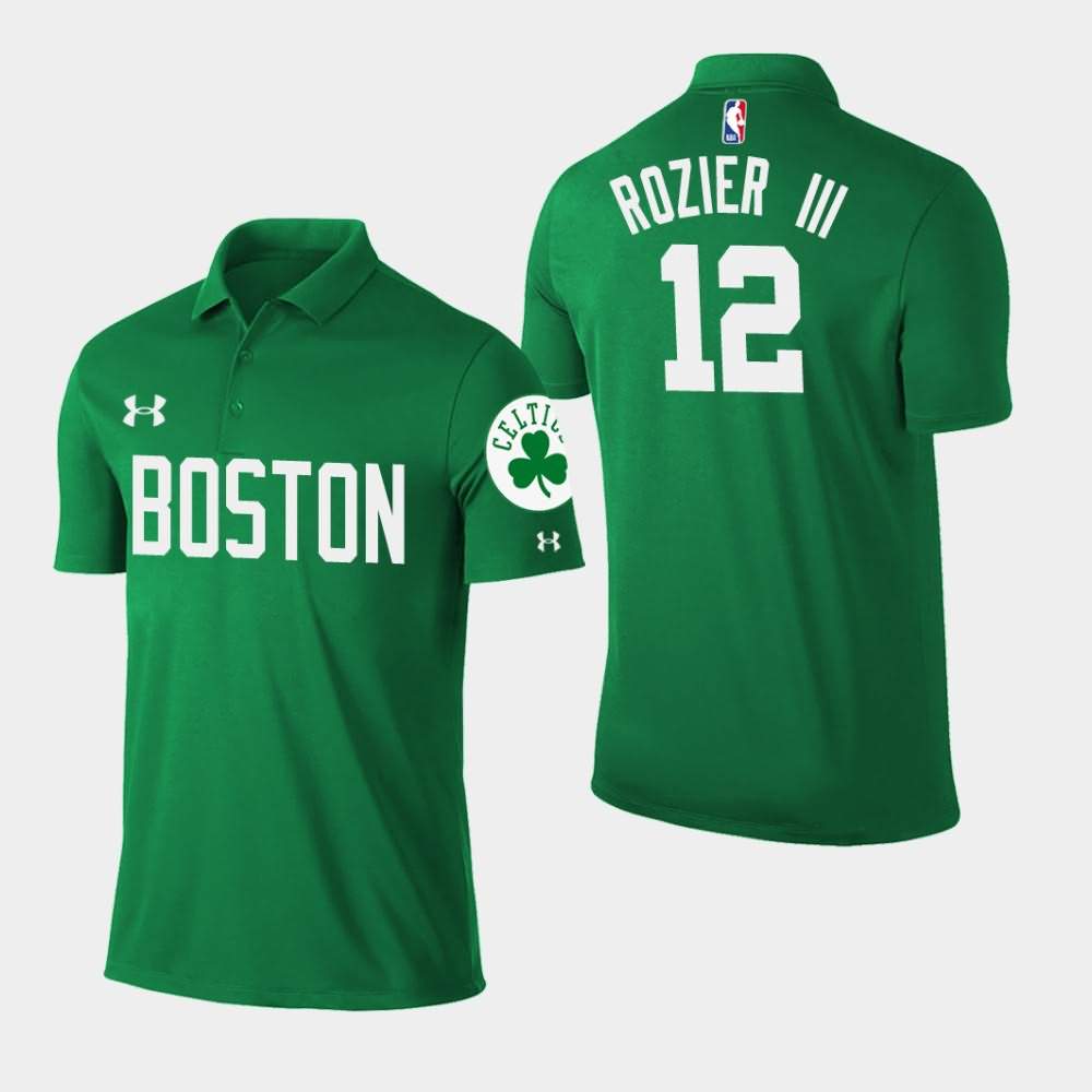 Men's Boston Celtics #12 Terry Rozier III Green Player Performance Icon Polo IIU51E1K