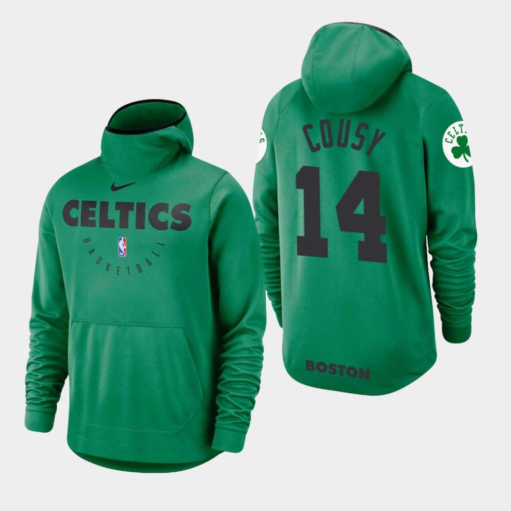 Men's Boston Celtics #14 Bob Cousy Kelly Green Spotlight Hoodie OXW64E2Y
