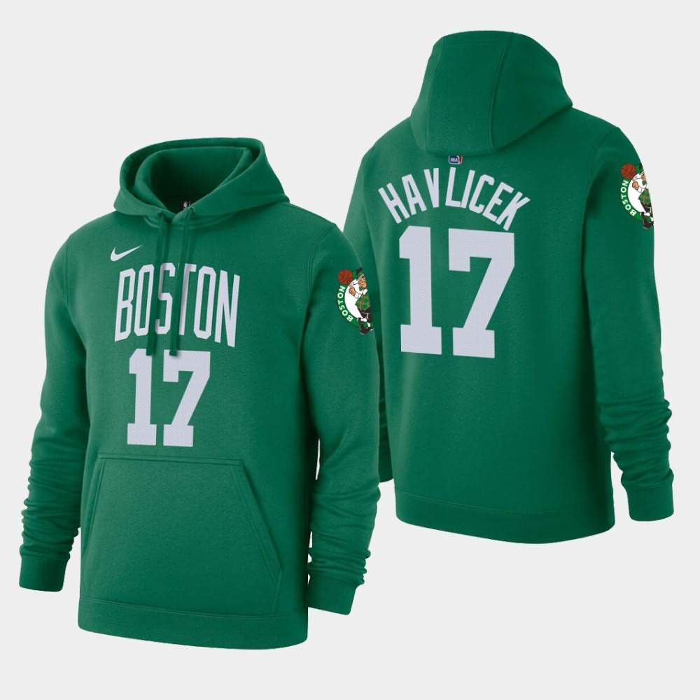 Men's Boston Celtics #17 John Havlicek Kelly Green 2020 Season Icon Hoodie NCL46E3V