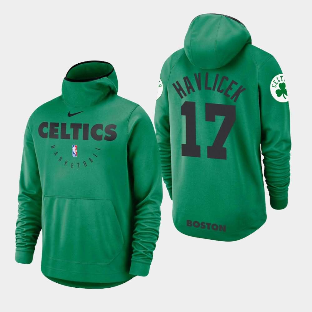Men's Boston Celtics #17 John Havlicek Kelly Green Spotlight Hoodie VOC00E3A
