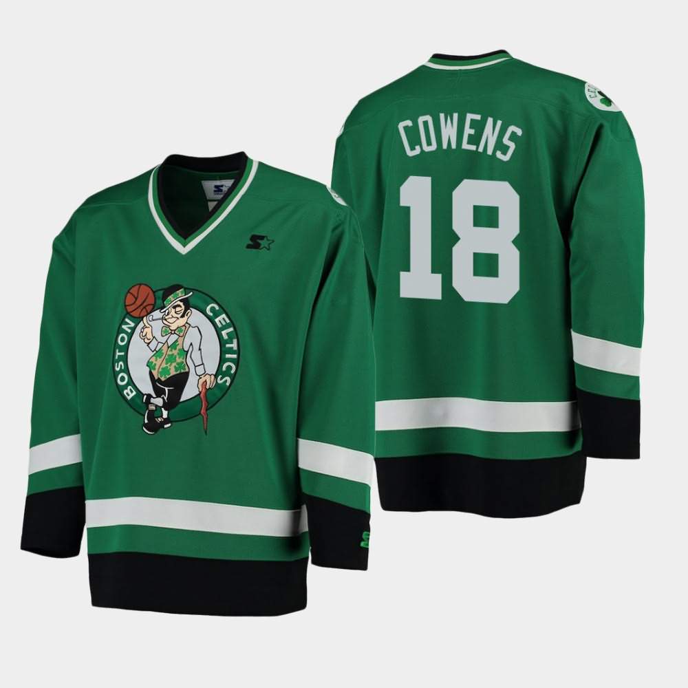 Men's Boston Celtics #18 David Cowens Green Hockey Jersey AEM85E6Y