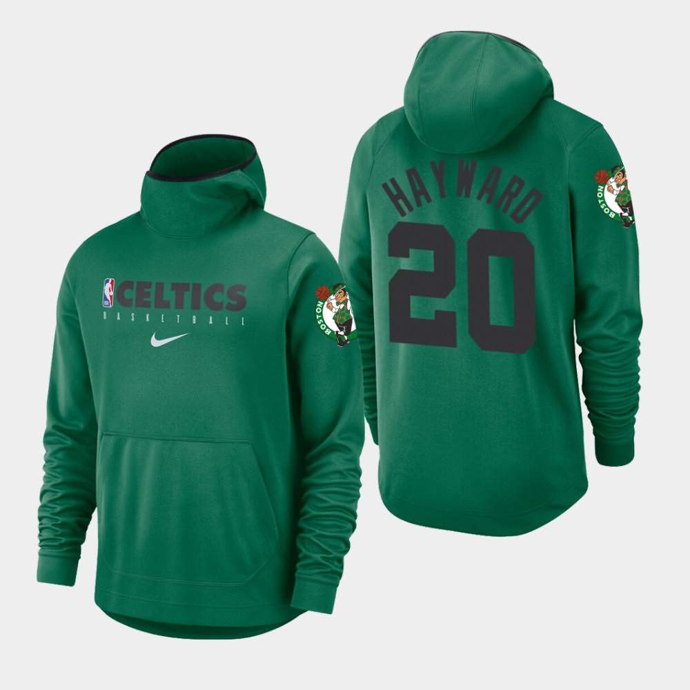 Men's Boston Celtics #20 Gordon Hayward Kelly Green 2019-20 Spotlight Hoodie XYW03E1I