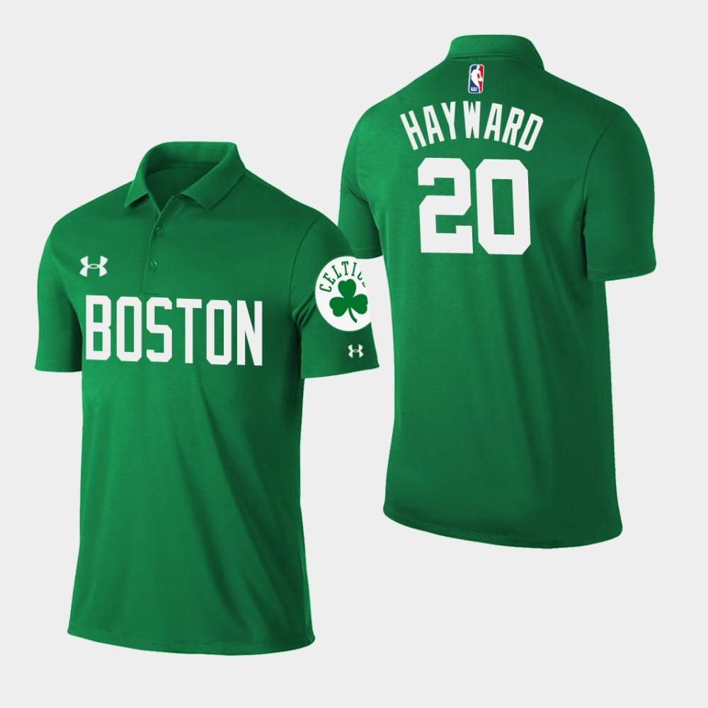 Men's Boston Celtics #20 Gordon Hayward Green Player Performance Icon Polo XSY07E0V