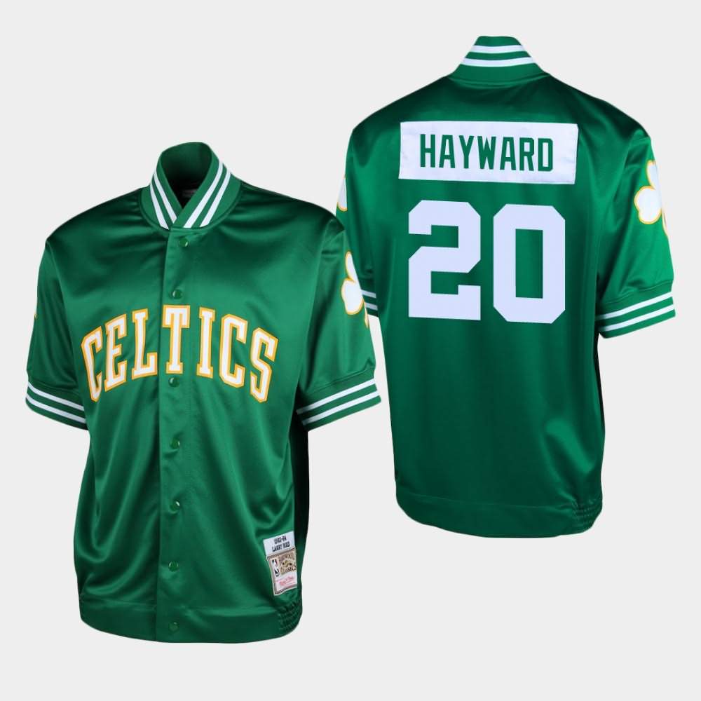 Men's Boston Celtics #20 Gordon Hayward Green Shooting T-Shirt JNL48E1E