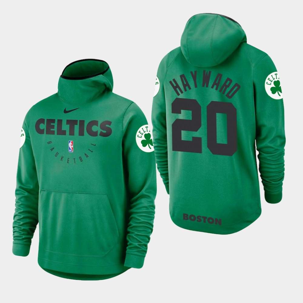 Men's Boston Celtics #20 Gordon Hayward Kelly Green Spotlight Hoodie XSO54E8Y