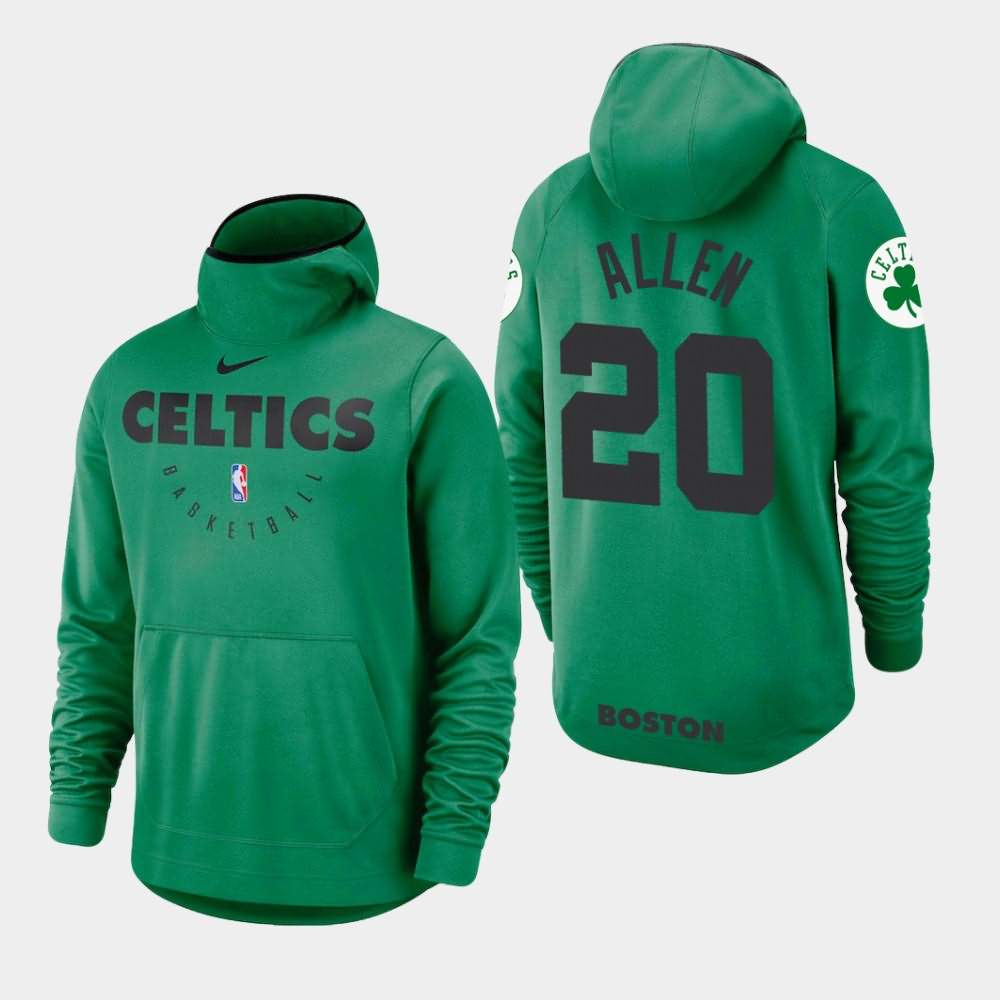 Men's Boston Celtics #20 Ray Allen Kelly Green Spotlight Hoodie IUA75E5C