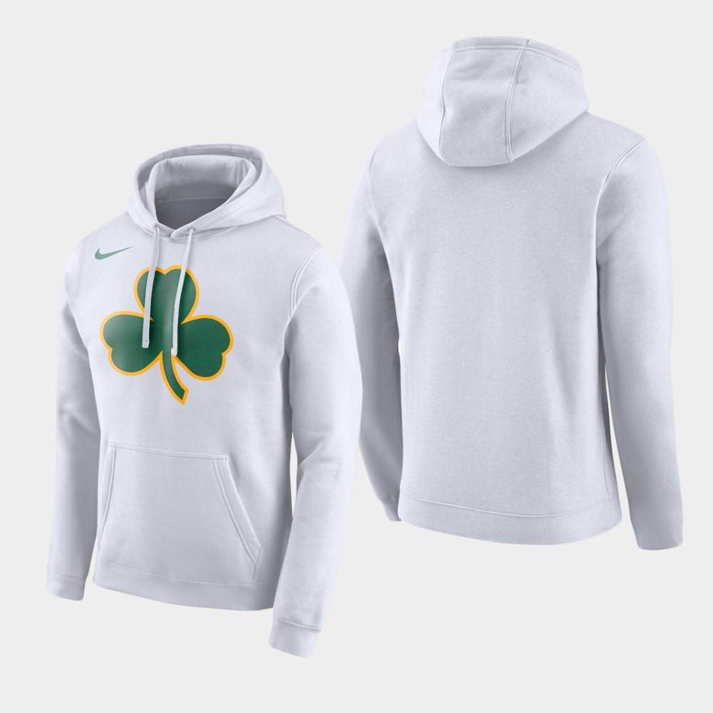 Men's Boston Celtics White 2018 Edition Pullover City Hoodie OWZ48E7Z