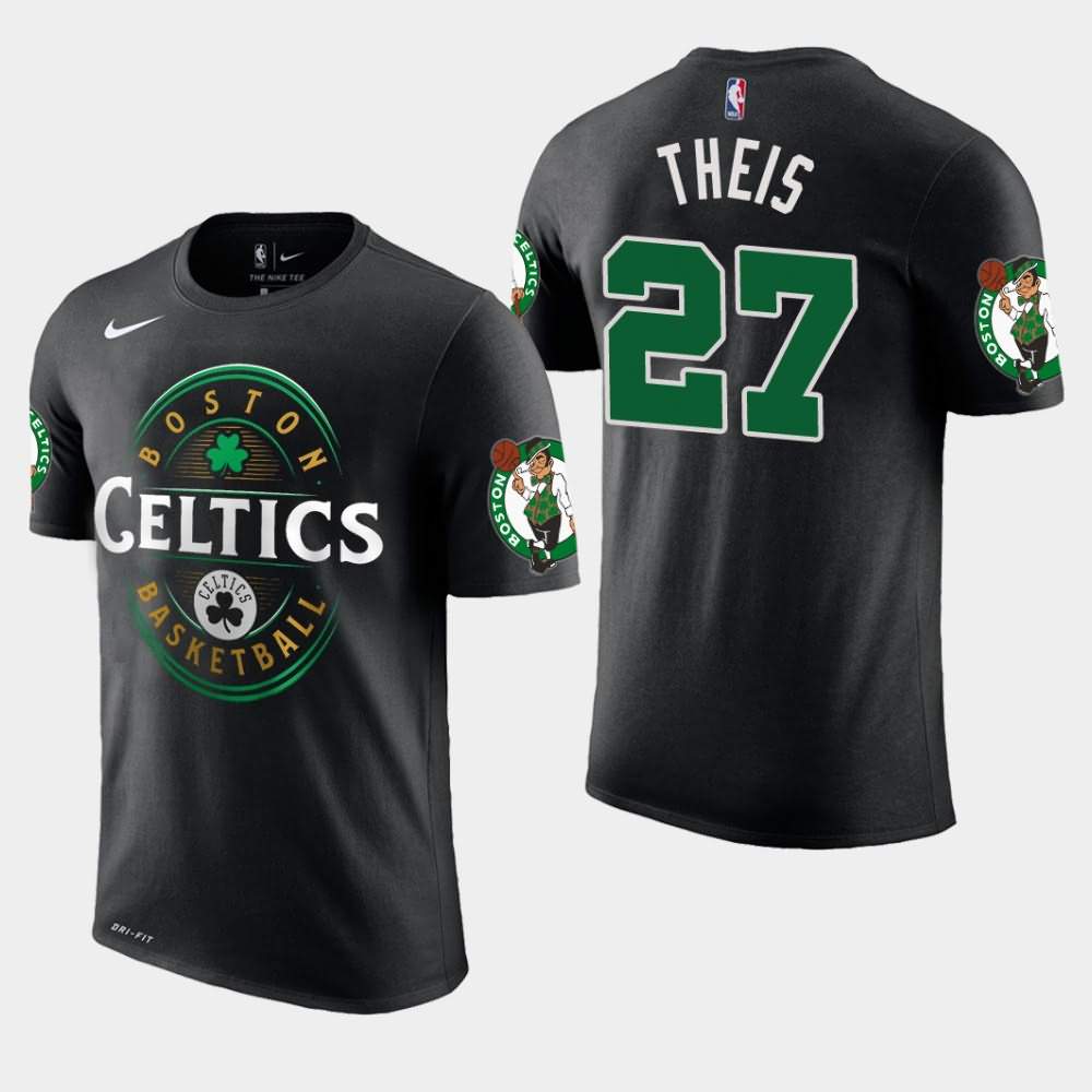 Men's Boston Celtics #27 Daniel Theis Black Forever Lucky T-Shirt PII63E2U