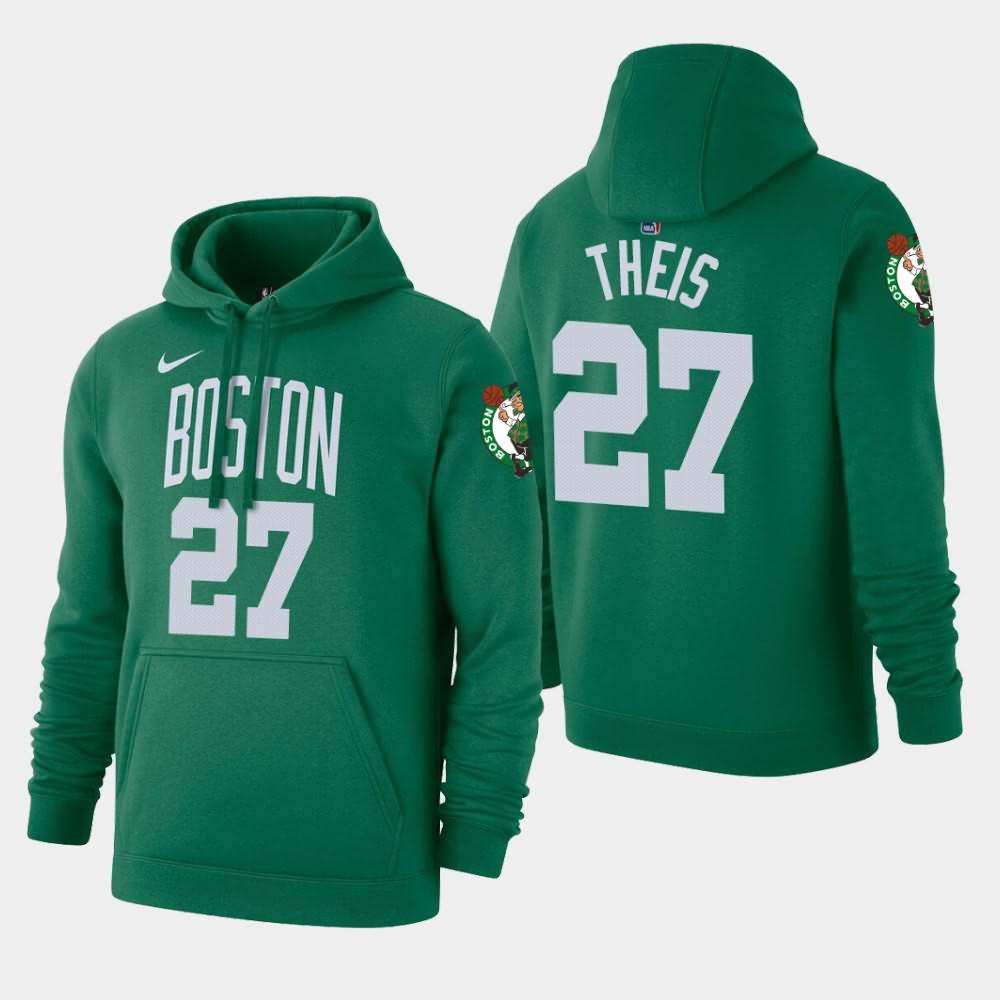 Men's Boston Celtics #27 Daniel Theis Kelly Green 2020 Season Icon Hoodie LUN72E4C