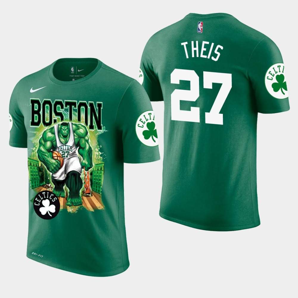 Men's Boston Celtics #27 Daniel Theis Green Marvel Hulk Smash T-Shirt MMW85E4X